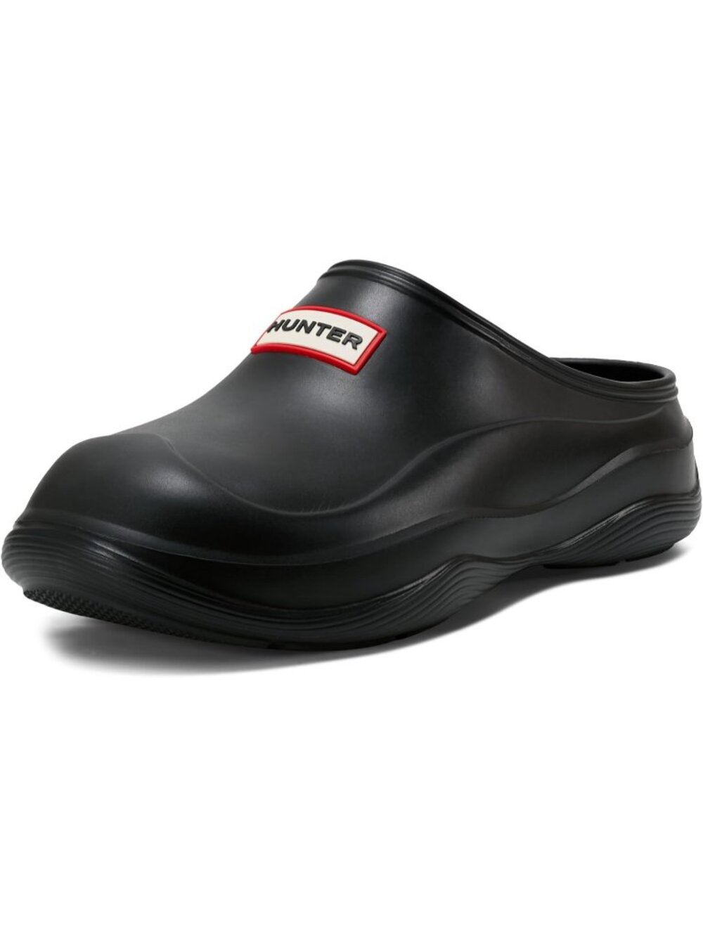 Women's Black Hunter Waterproof Cream Platform Garden Clogs Sliders
